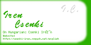 iren csenki business card